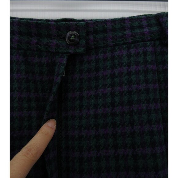 VINTAGE Pendleton Pants 10 Virgin Wool Houndstooth Trousers 90s USA - Picture 2 of 10